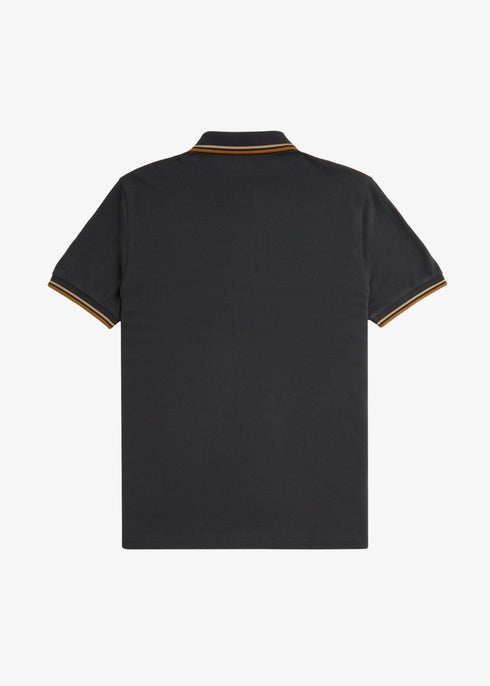 Fred Perry Polo Polo Uomo twin tipped in puro cotone Verde scuro P24-FRED PERRYM3600-U94-M - Francavilla Moda